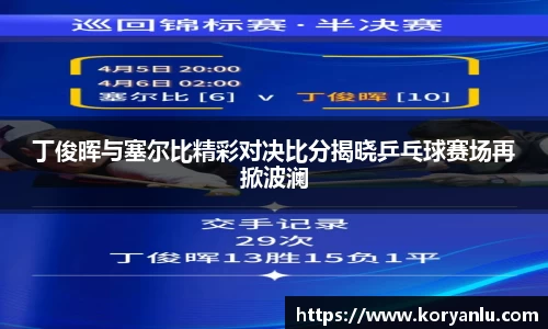 丁俊晖与塞尔比精彩对决比分揭晓乒乓球赛场再掀波澜